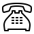 icons8-telephone-100 Black colour icon of telephone in transparent background.