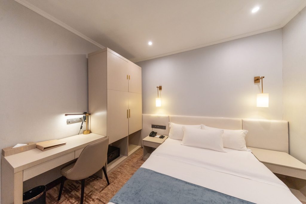 Interior of a Superior Queen room at Legend Hotel & Resort Sihanoukville, Cambodia.