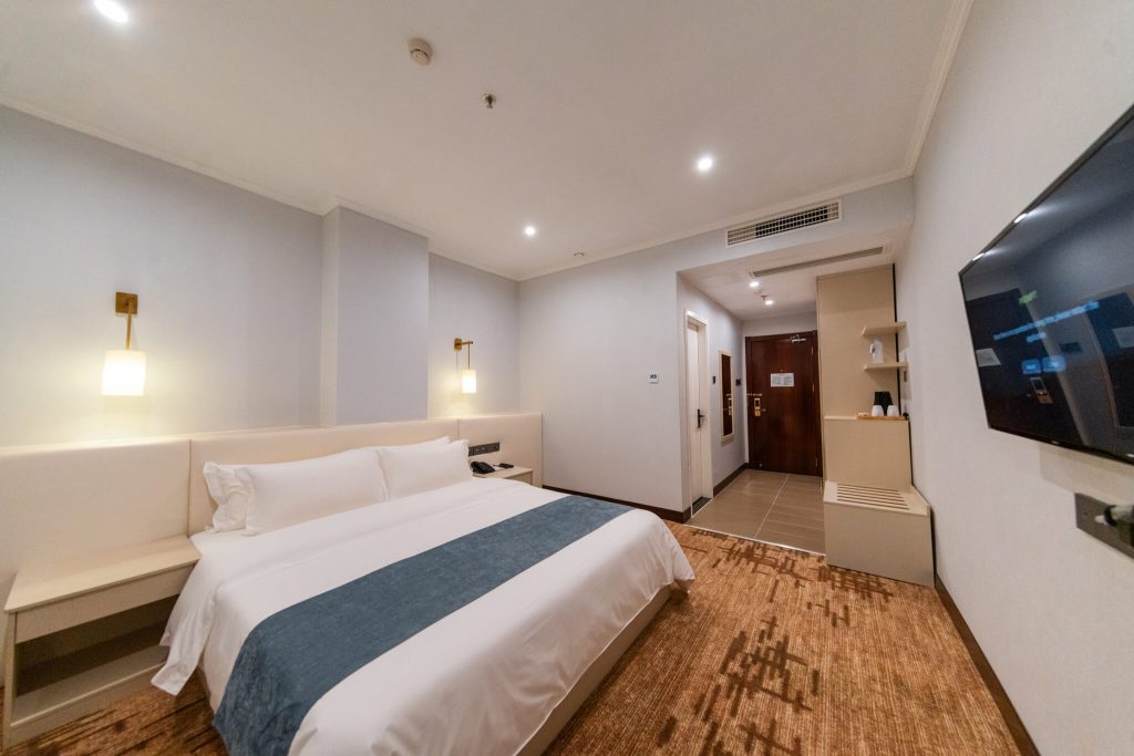 Cozy and spacious Superior King hotel room with king bed